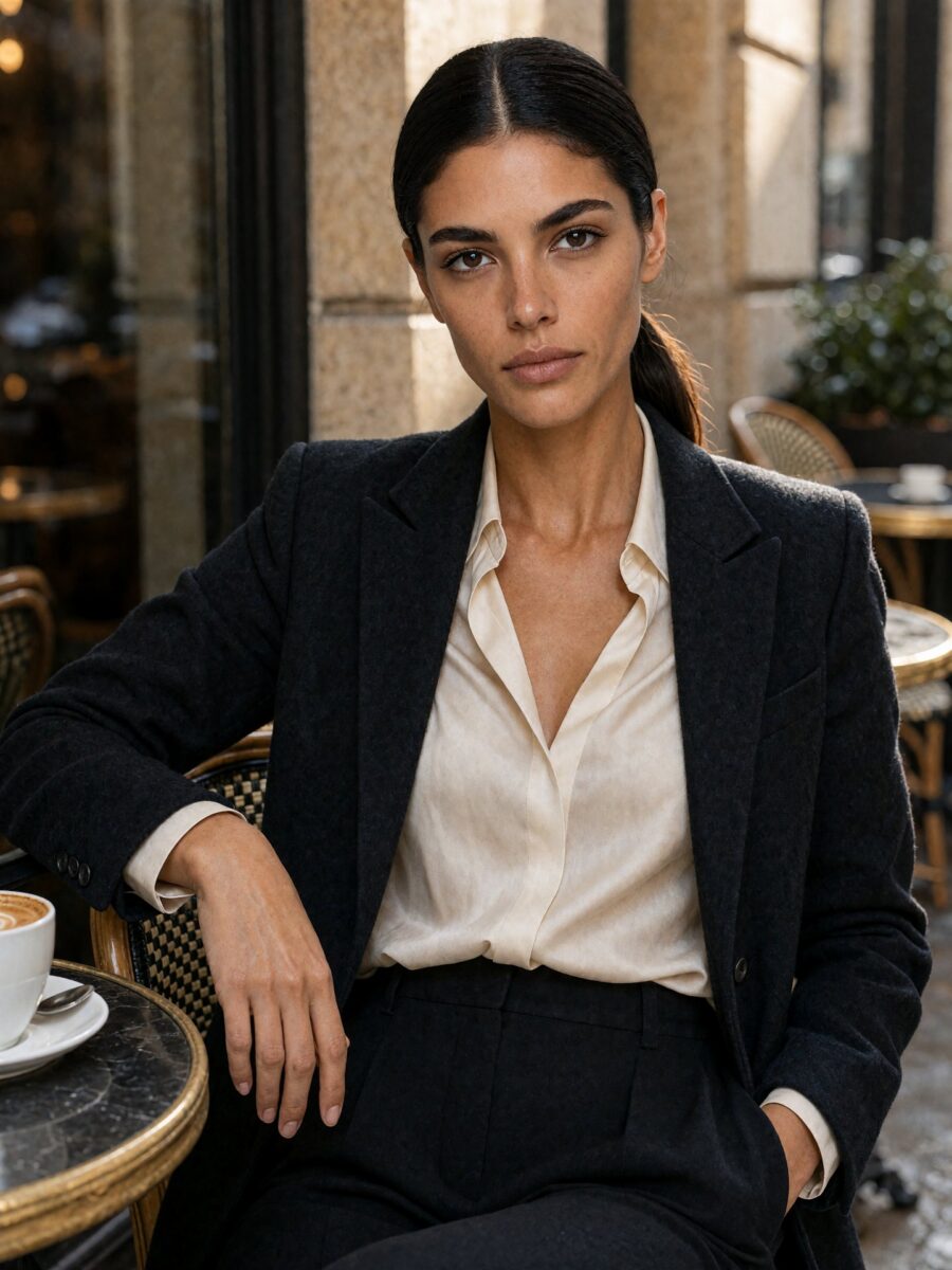 Ines, AI-generated model, portfolio picture